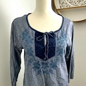 LUCKY BRAND Embroidered blouse